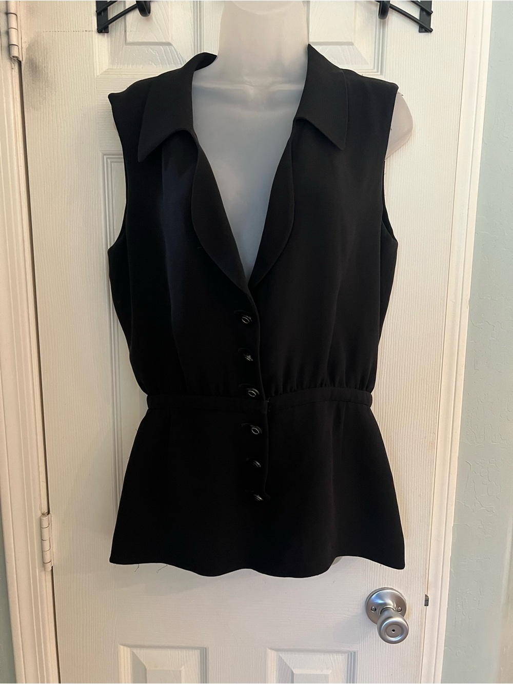 VTG Valentino black top vest black size 12